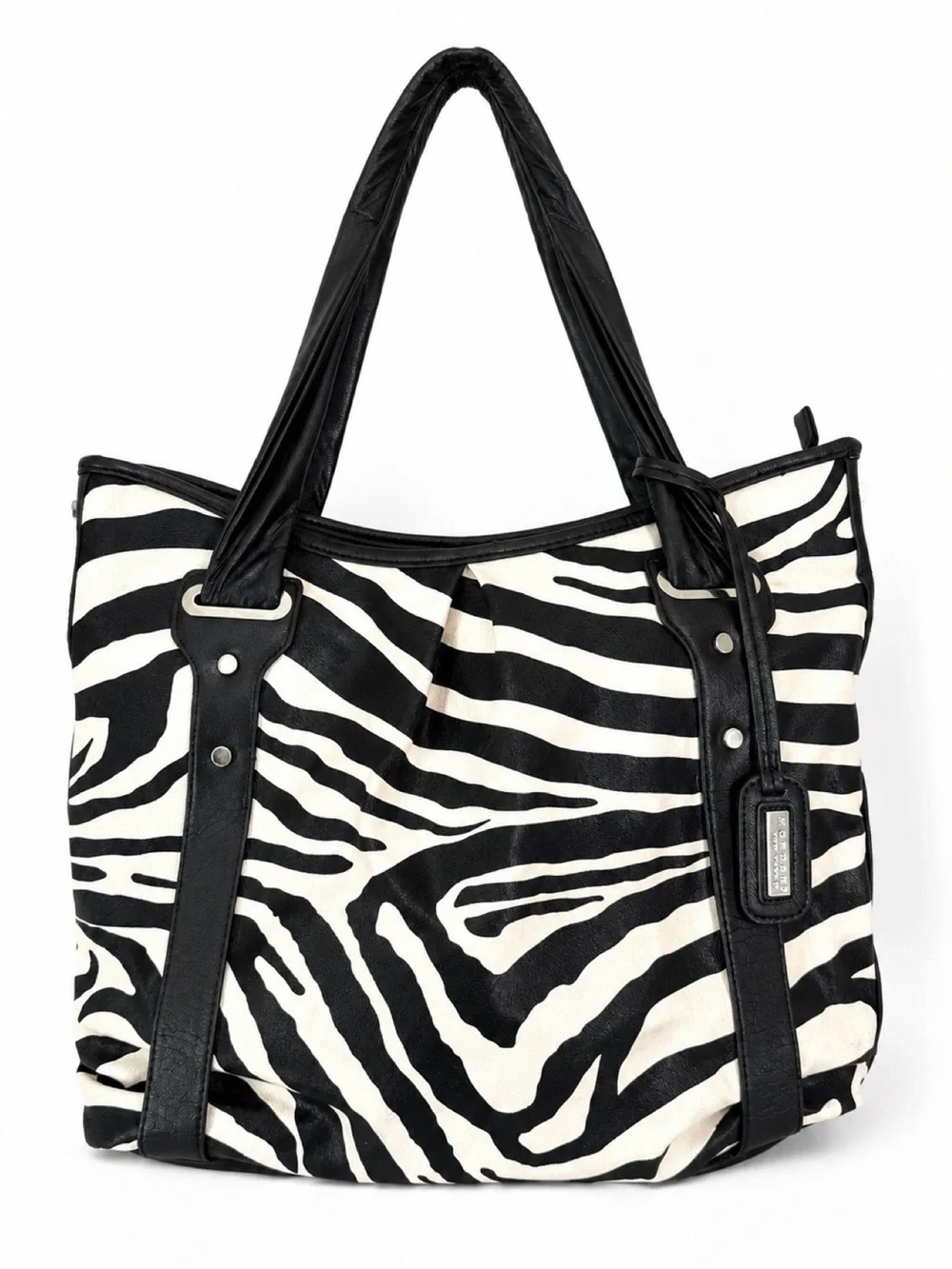Mondani NY Zebra Print faux leather Tote Bag